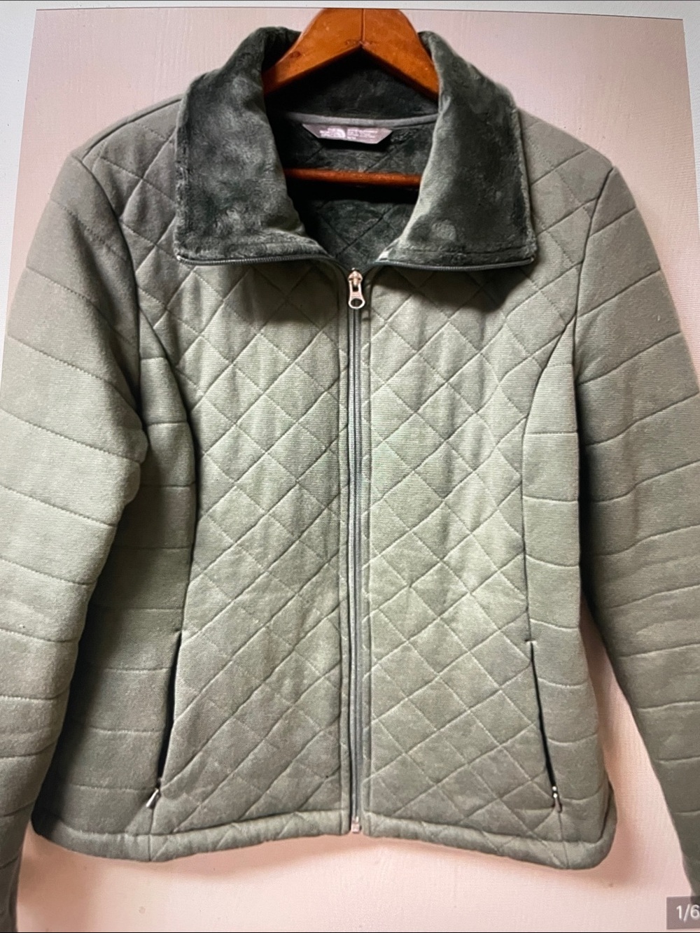 The North Face Quilted Sage Green Women's Puffer Jacket